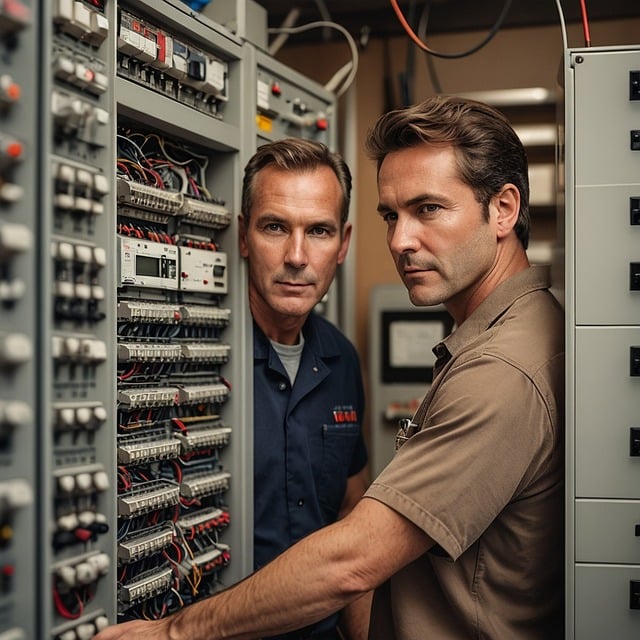 elektrikáři při práci